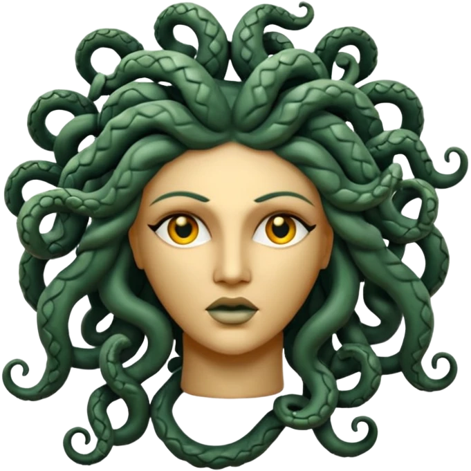 Sculpture of Medusa the Greek goddess  emoji