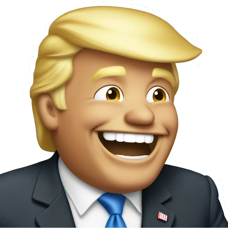 donald trump laughing  emoji