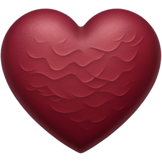 A burgundy heart  emoji