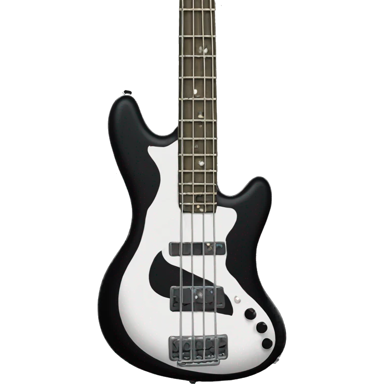 a goth bass guitar emoji