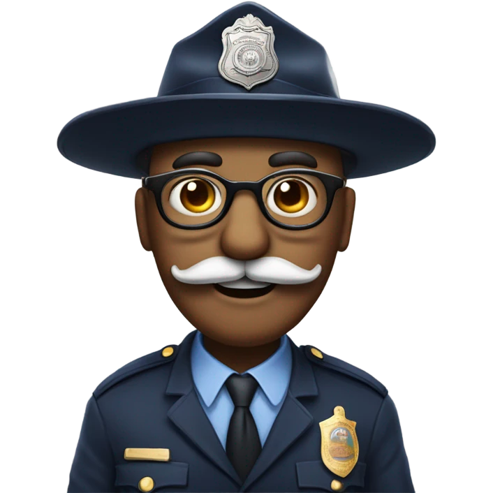 Funny looking police officer emoji
