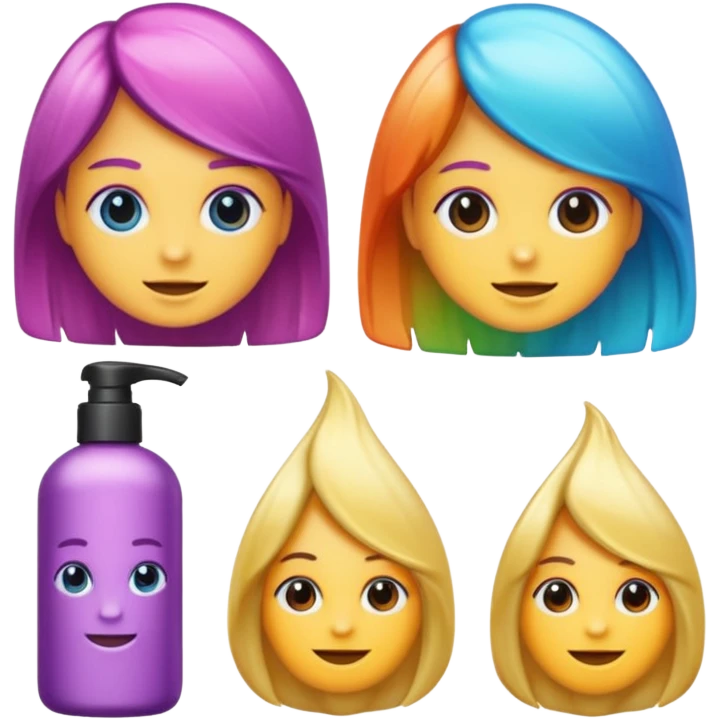 Crie produtos de cabelo emoji