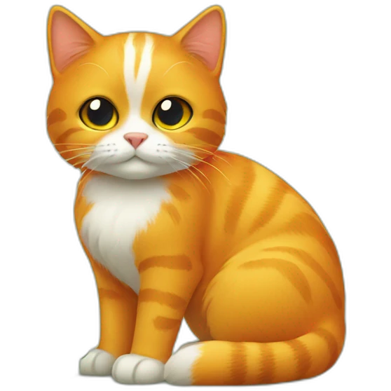 Orange cat with a clover emoji