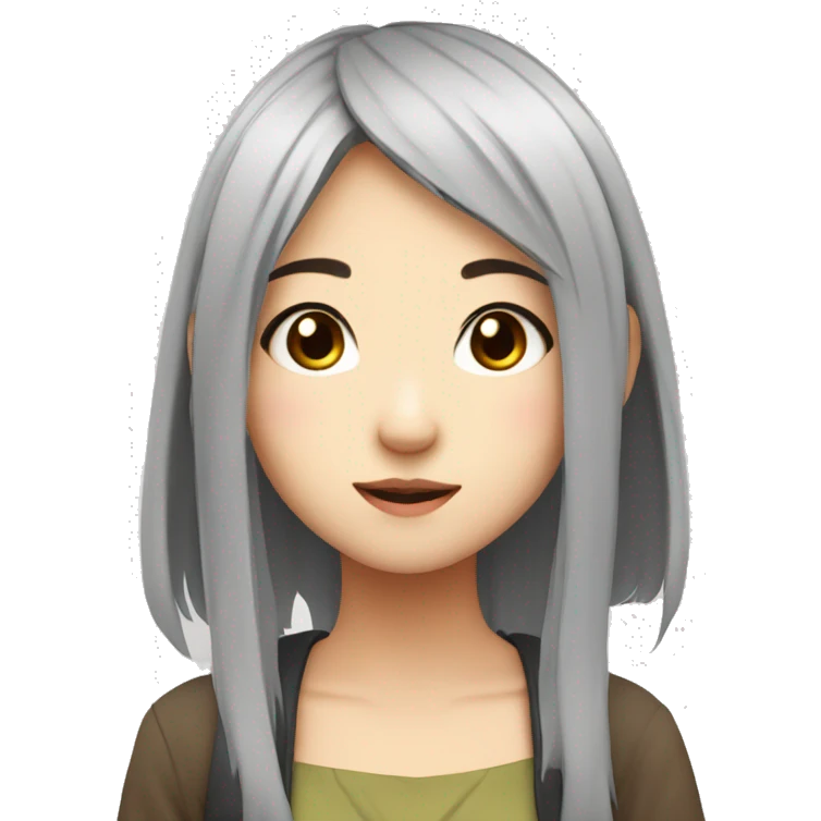 cute asian anime girl emoji