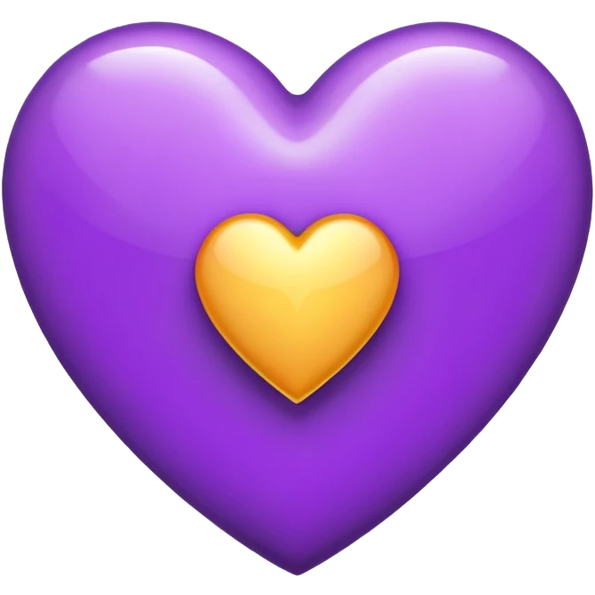 The Letter “T” inside a Purple Heart emoji