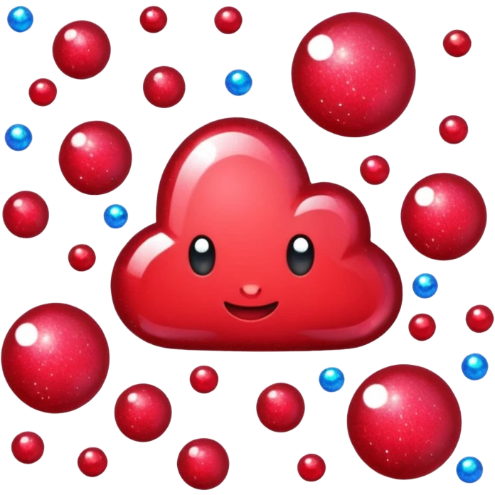 red glitter space   emoji