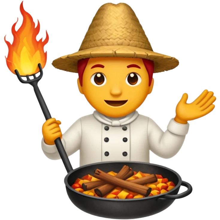 Fogueira pegando fogo emoji