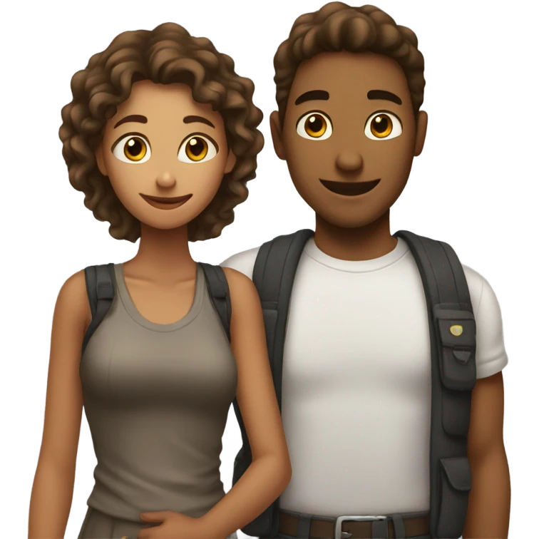 make a guy and a girl, they're hugging. They're facing each other emoji