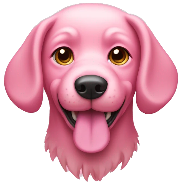 Pink dog emoji