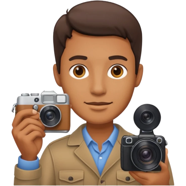 man hold Camera emoji