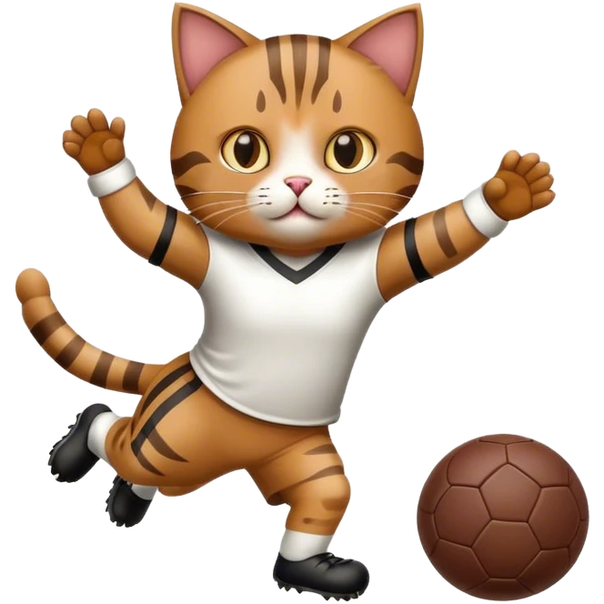 Cat playing football  emoji