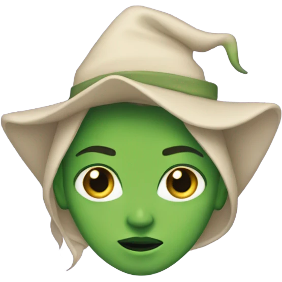 Elphaba no hair showing  emoji