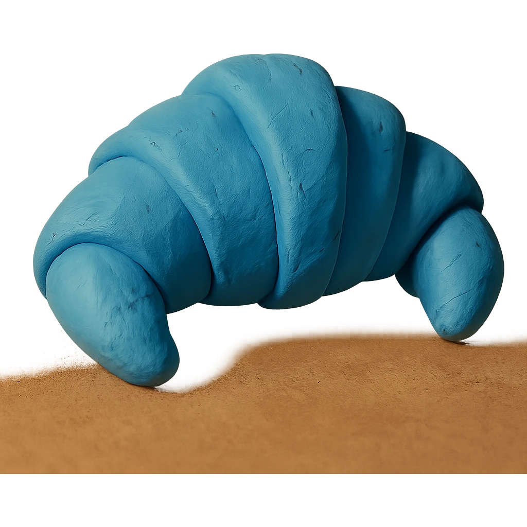 blue Danish croissant emoji