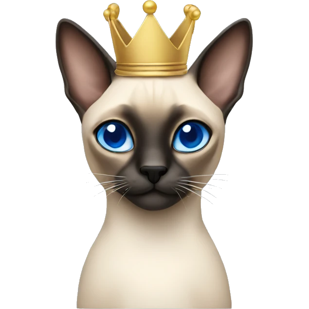 Siamese with a blue crown emoji