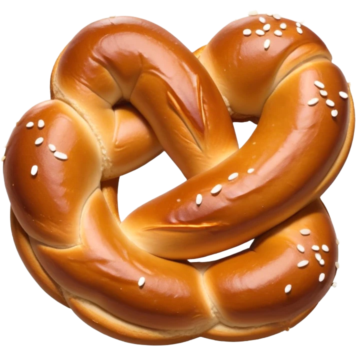 Soft pretzel snack in emoji style emoji