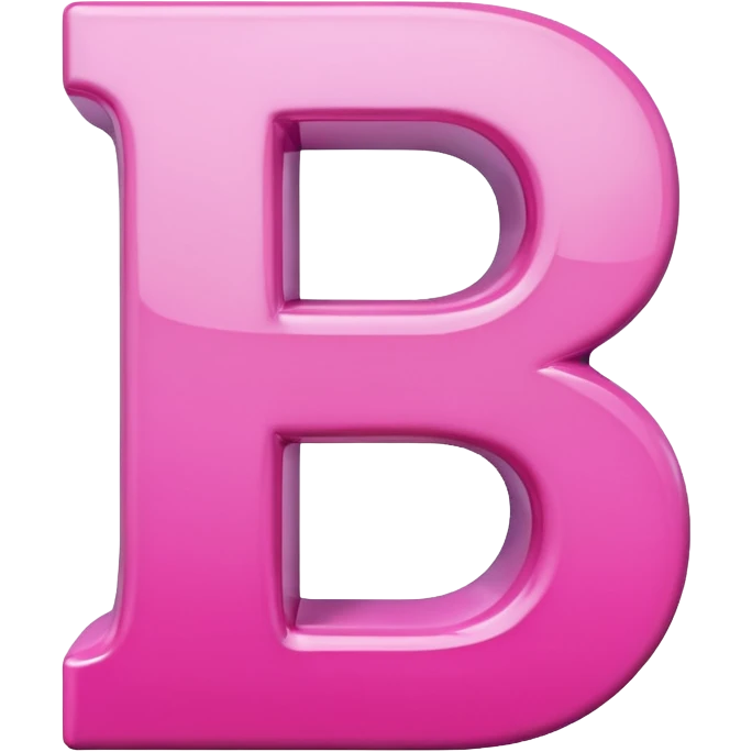 mix color pinks 3d letter p emoji
