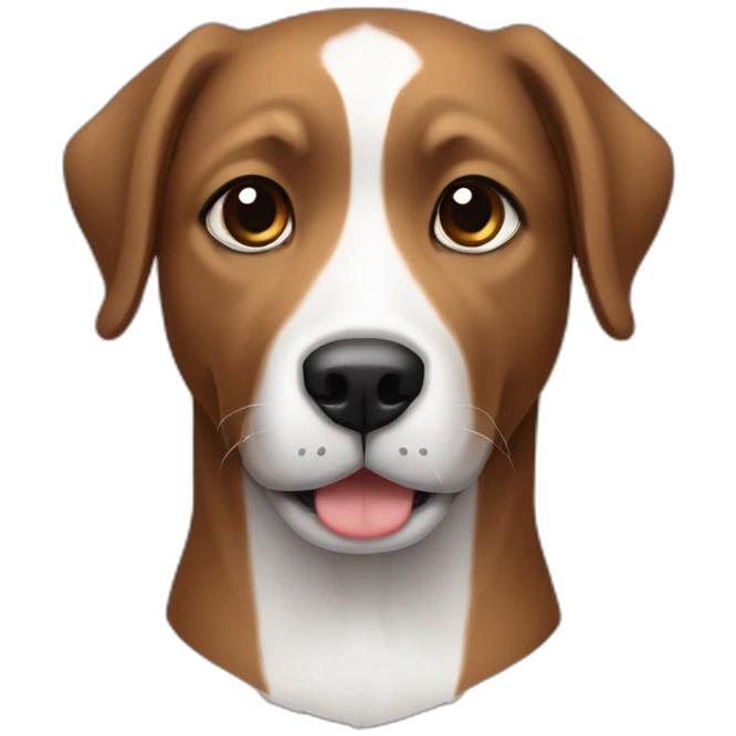 Perro negro, cejas marrones y una pata blanca emoji