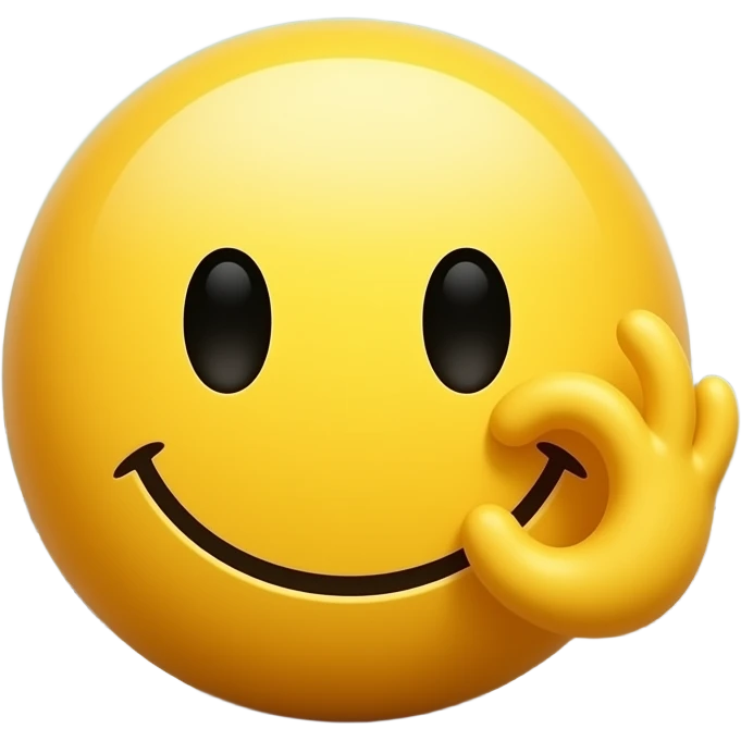 a happy face saying ok while at war yellow emoji emoji