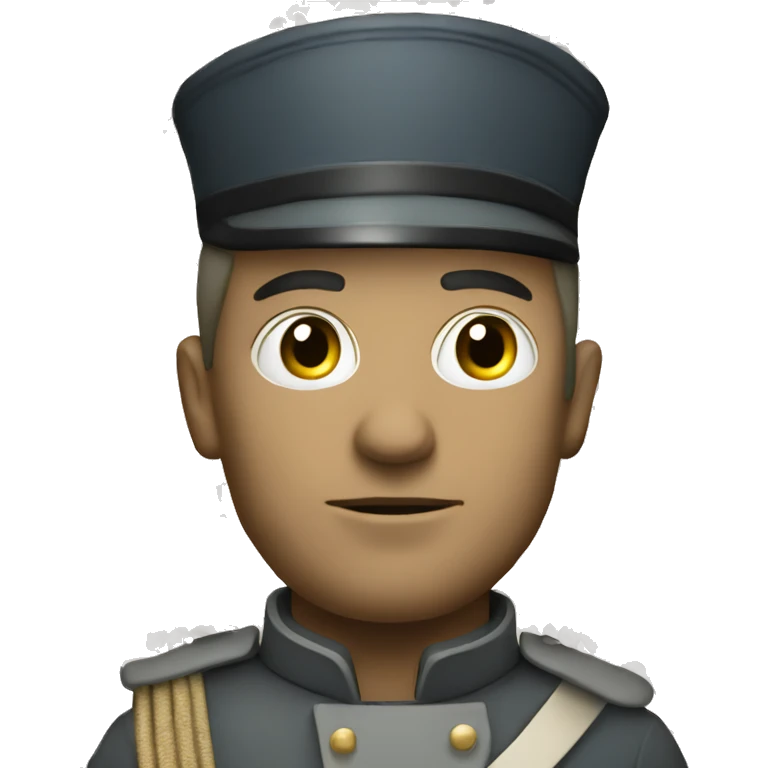 white historical soldier marching emoji