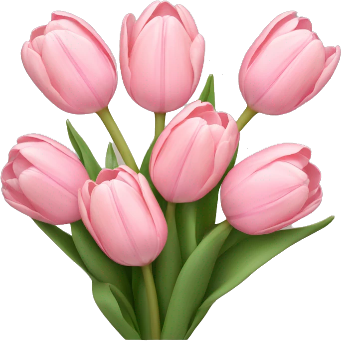 light pink tulip bouquet  emoji
