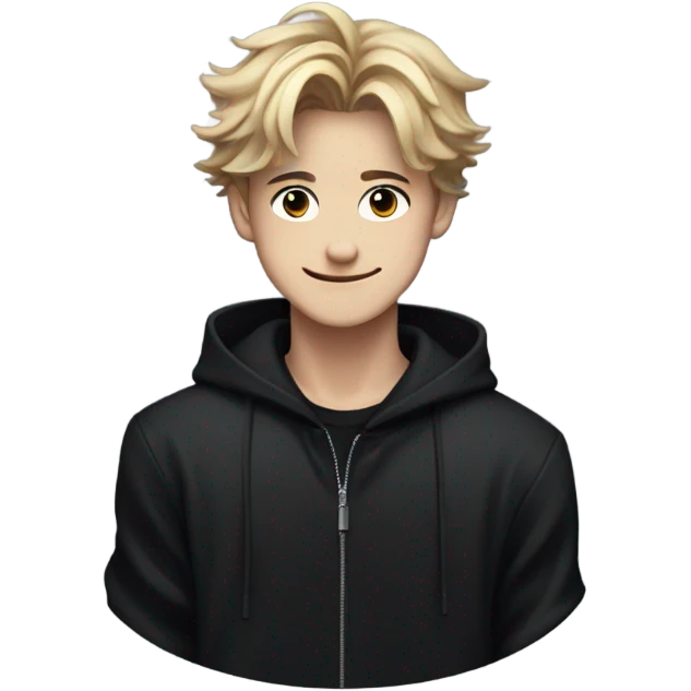 Felix Stray Kids with black  emoji