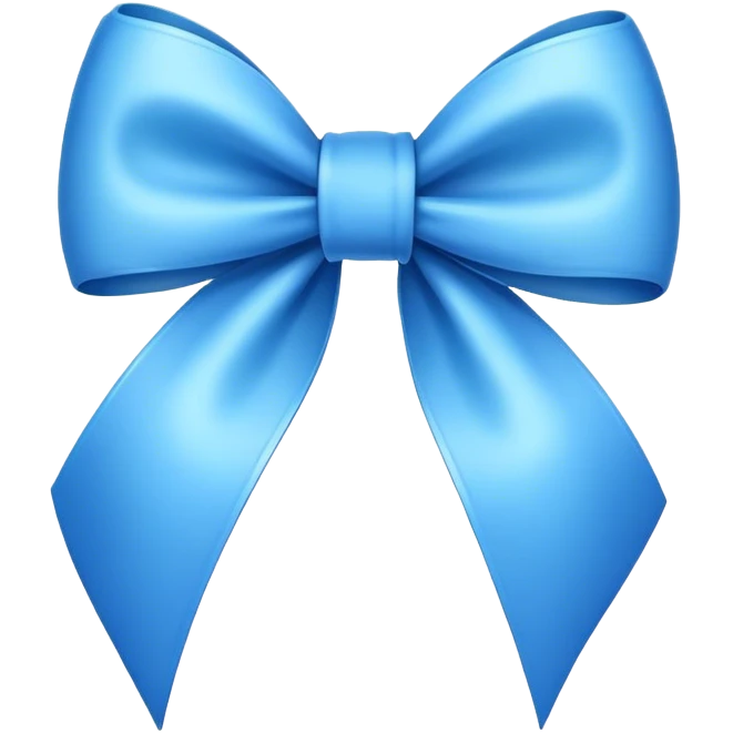blue bow emoji