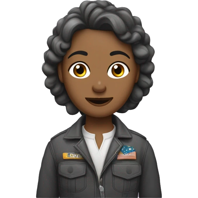 девушка с кучерявыми волосами в советской одежде emoji