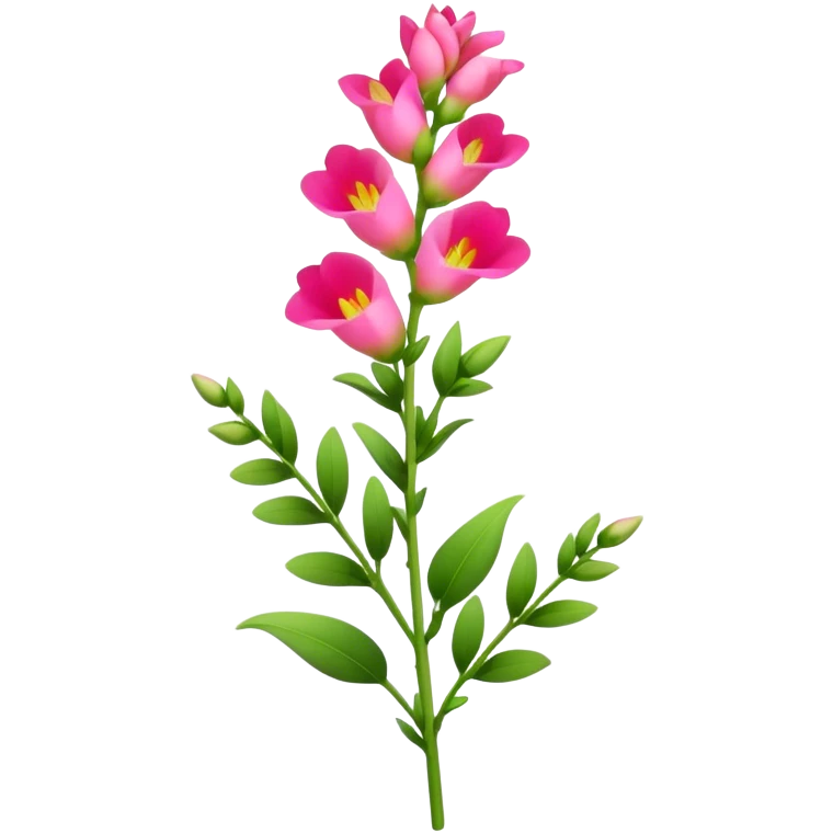 single Snapdragon, straight stem emoji