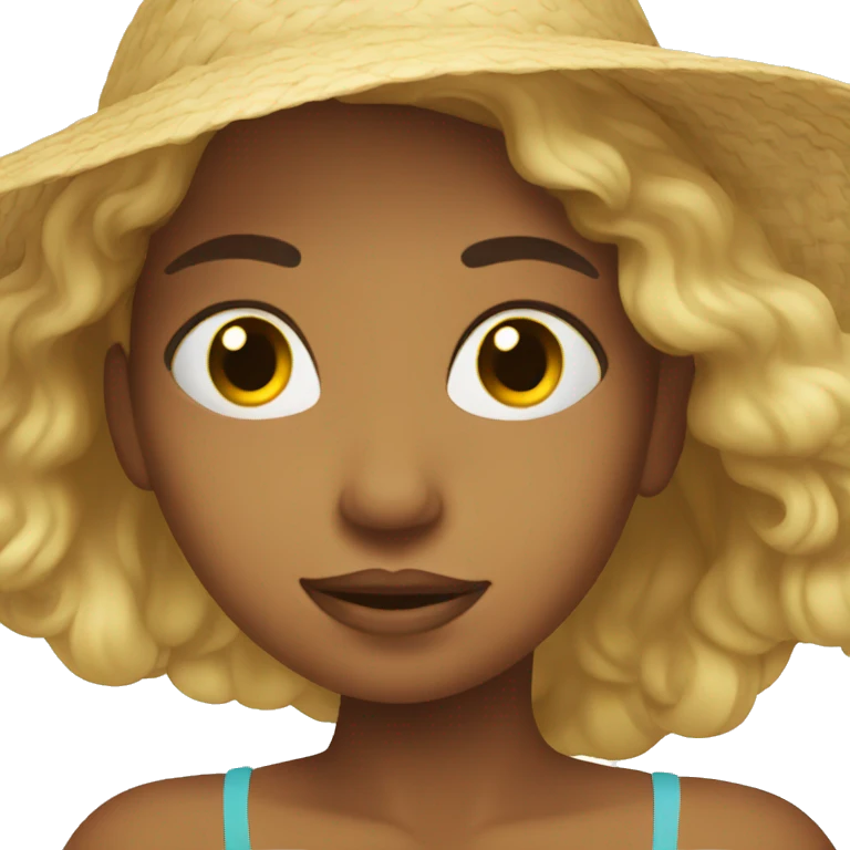Girl lying on the beach  emoji