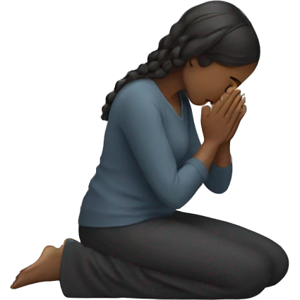 Girl bowing down worshipping emoji