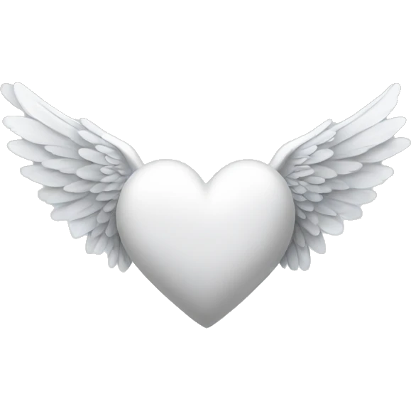 White heart with wings emoji