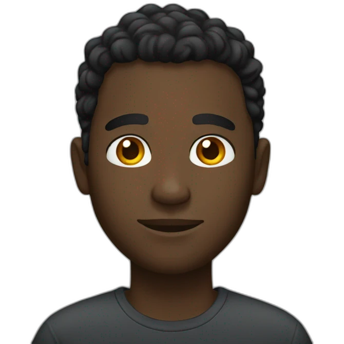 Very Black guy emoji