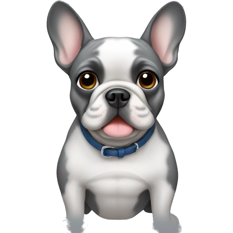 French bulldog of gray color emoji