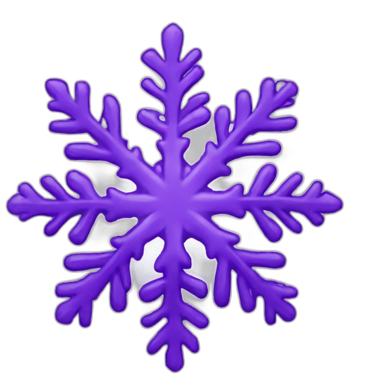 Purple snowflake emoji