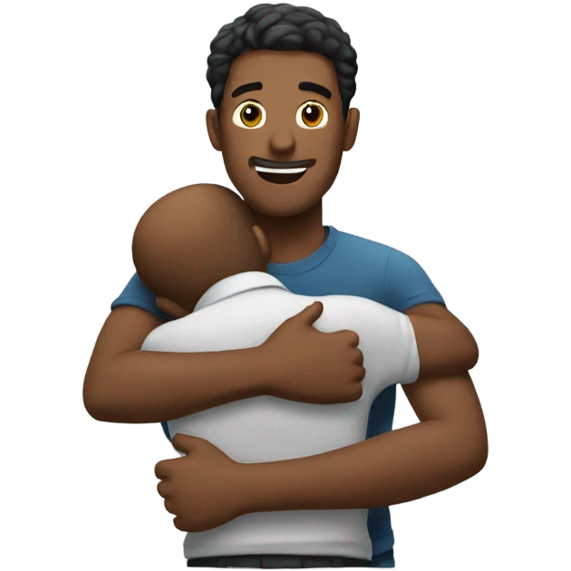 man hug emoji