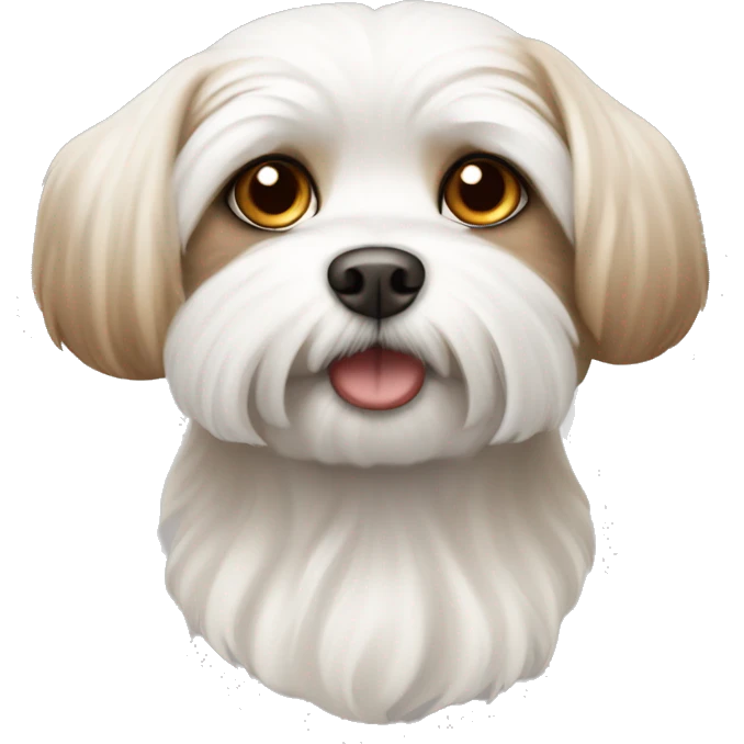 maltese dog brown and white emoji