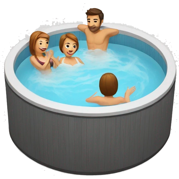 hot tub with people emoji