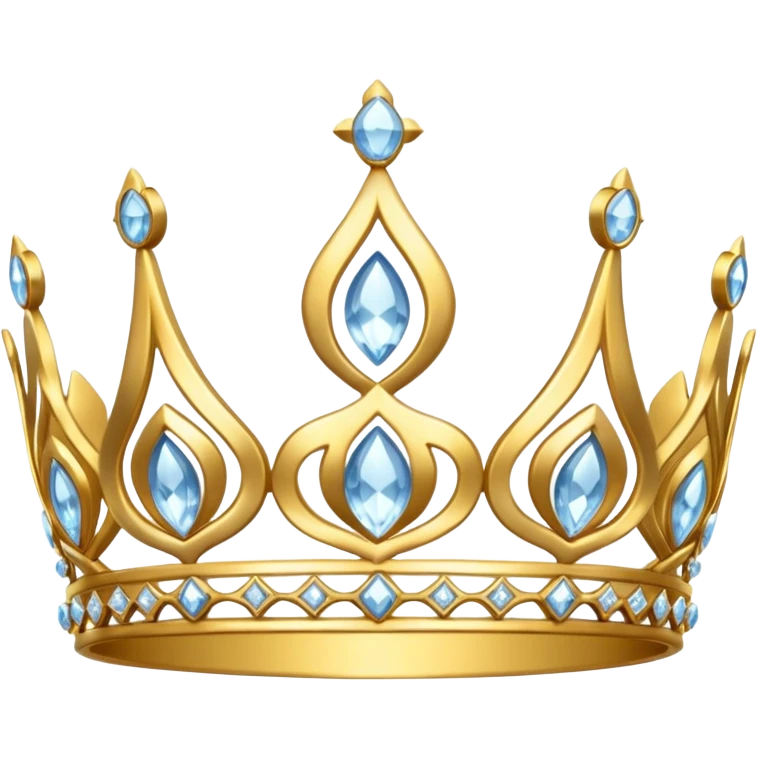 iced golden tiara with diamonds emoji