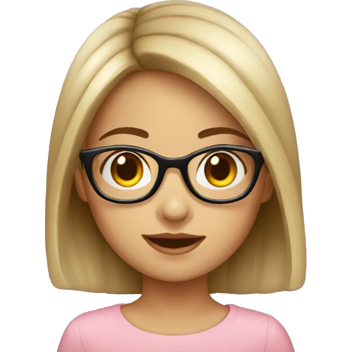 Niña lentes emoji