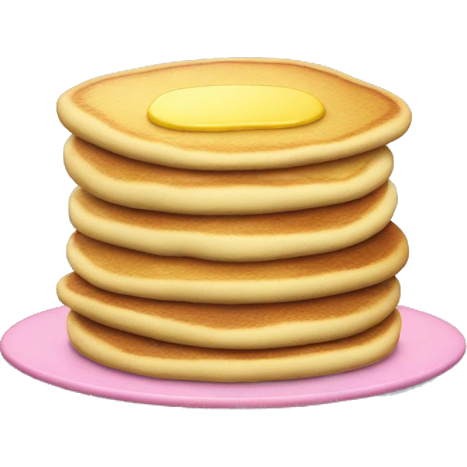 Pan cakes in blue, yellow, and pink stack   emoji