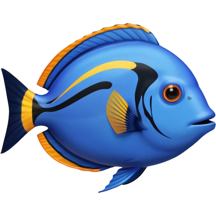 blue tang fish with aquarium emoji