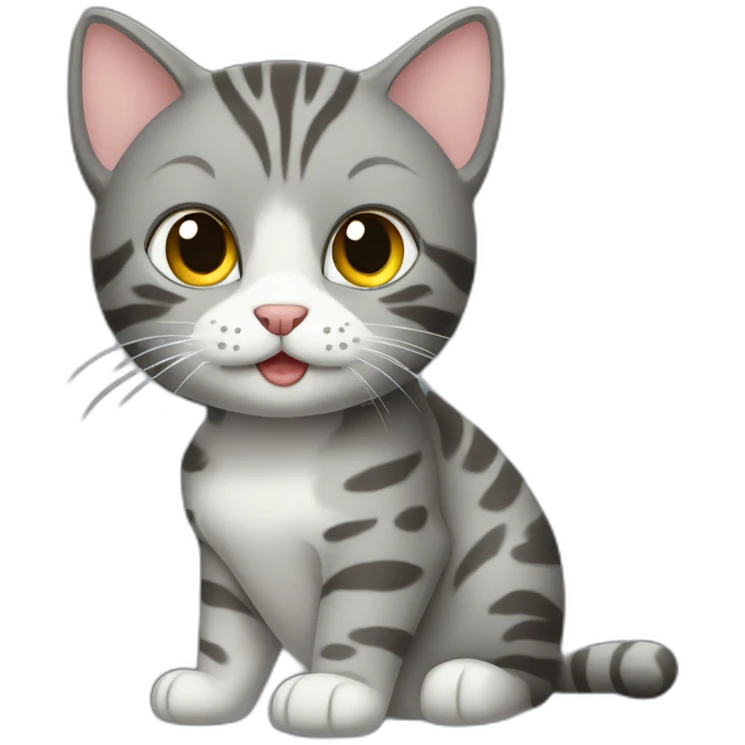 Grey Tabby cat emoji