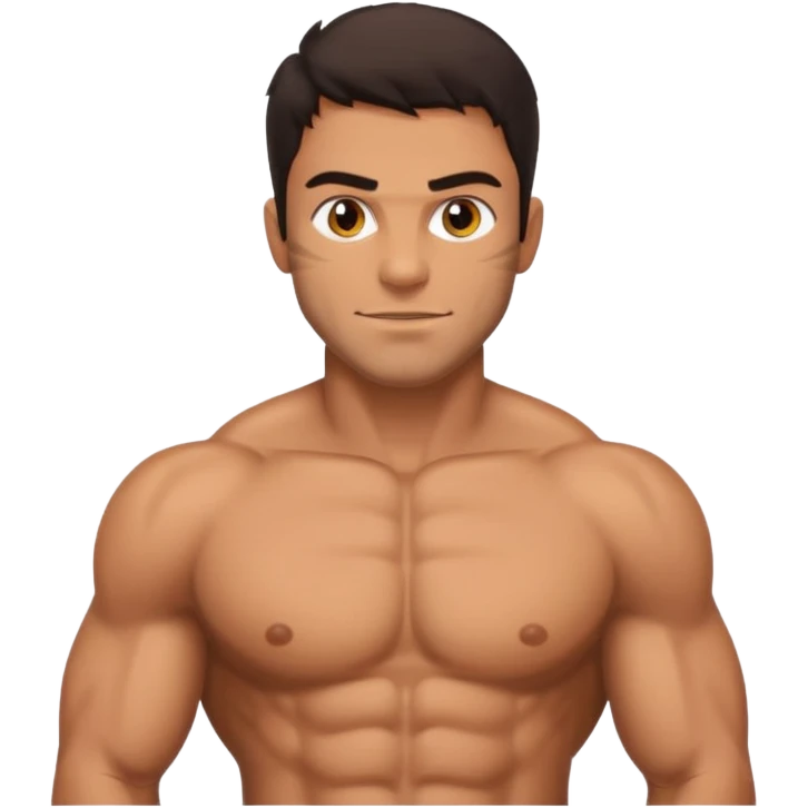 smug muscular shirtless brazilian emoji