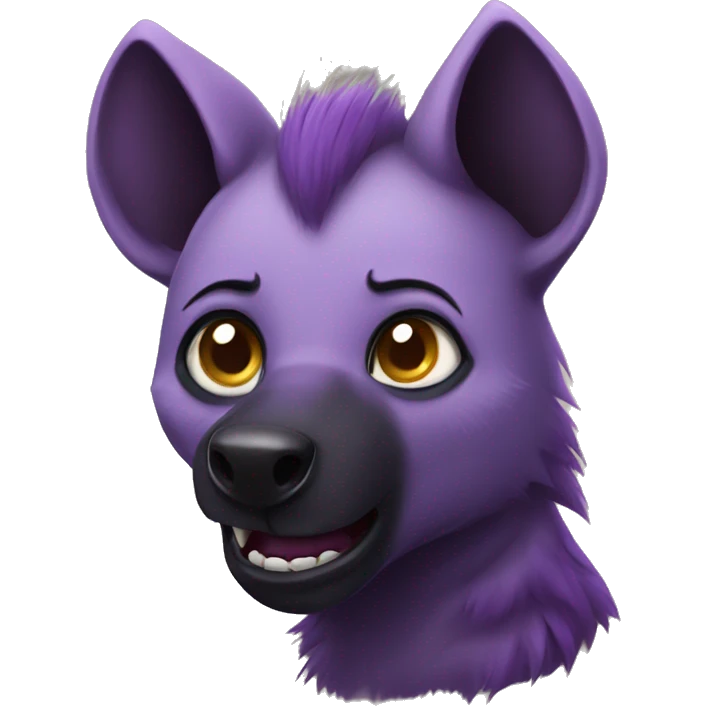 Purple hyena emoji