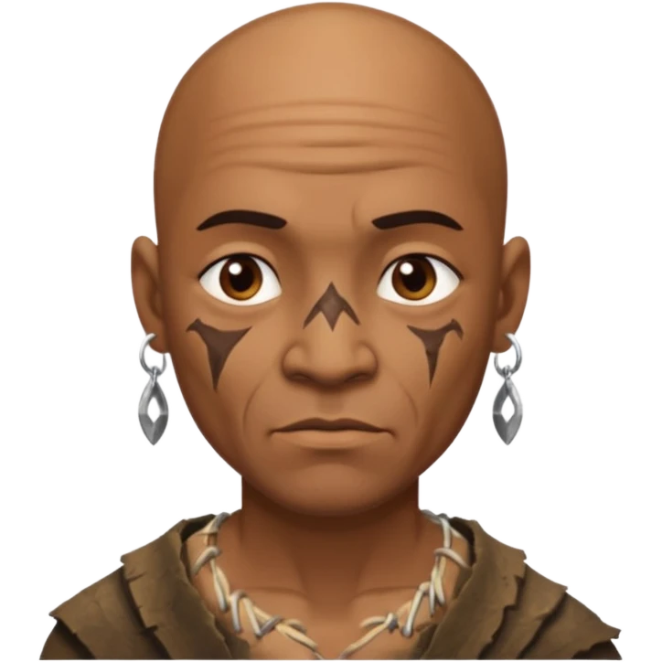 Bald Stone Age Man – Earrings, scars, rugged look.


 emoji