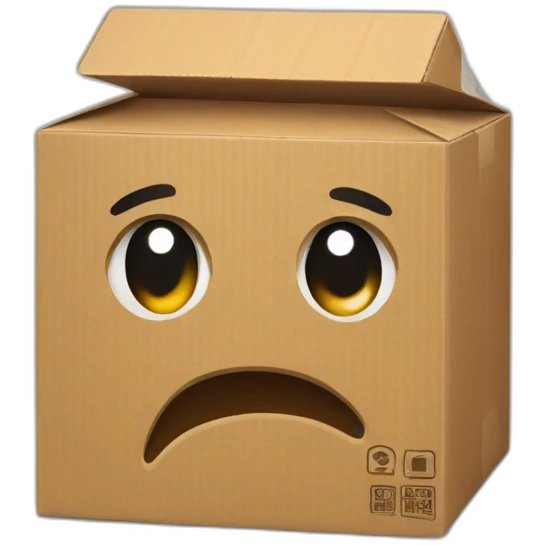 upset cardboard box emoji