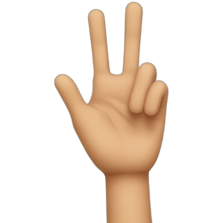 2 Fingers cross emoji