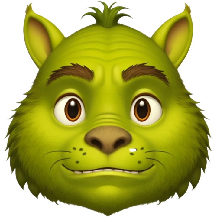 Gros chat qui ressemble à Shrek emoji
