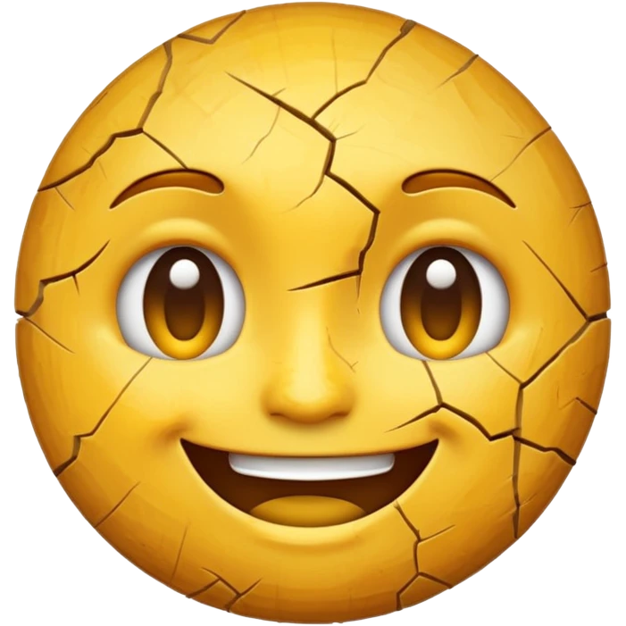 Cracked smiling face emoji emoji