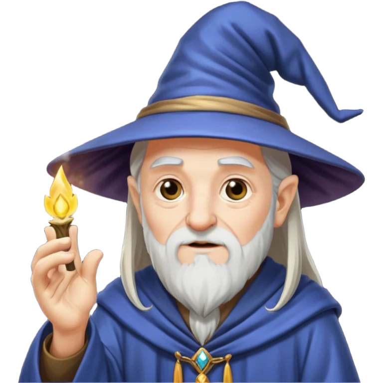 old wizard casting spells emoji